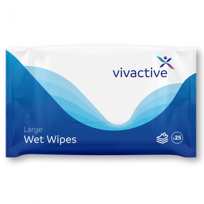 Vivactive Large Wet Wipes - 25 Pack