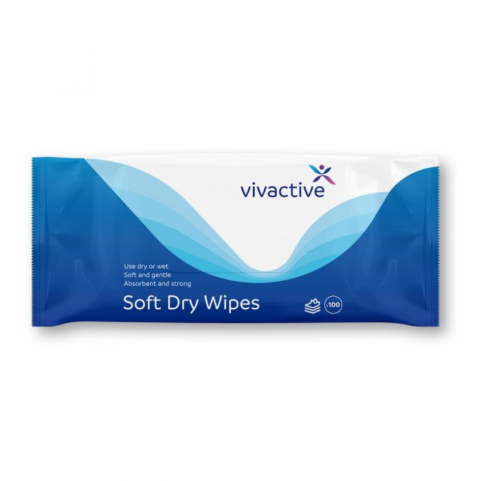 Vivactive Soft Dry Wipes 100 Pack - pack