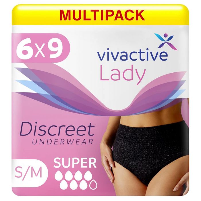 Multipack 6x Vivactive Lady Discreet Underwear Small/Medium (1700ml) 9 Pack - mobile