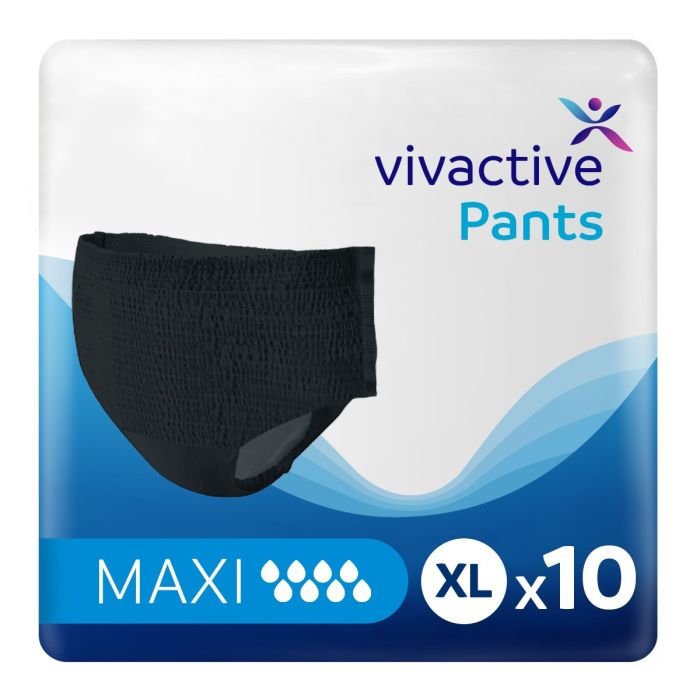 Vivactive Pants Maxi Black XL (2300ml) 10 Pack