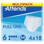 Multipack 4x Attends Pull-Ons 6 Medium (1391ml) 18 Pack