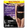 Multipack 2x Always Discreet Boutique Pants Plus Black Large 8 Pack
