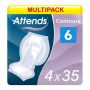 Multipack 4x Attends Contours 6 (1408ml) 35 Pack