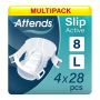 Multipack 4x Attends Slip Active 8 Large (2350ml) 28 Pack