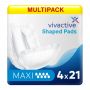 Multipack 4x Vivactive Shaped Pads Maxi (3200ml) 21 Pack
