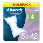 Multipack 5x Attends Contours 4 (708ml) 42 Pack