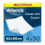 Multipack 4x Attends Cover-Dri Super 60x90cm (1423ml) 50 Pack