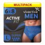 Multipack 6x Vivactive Men Active Fit Underwear Large (1700ml) 8 Pack