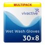 Multipack 30x Vivactive Wet Wash Gloves - 8 Pack