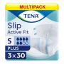 Multipack 3x TENA Slip Active Fit Plus Small (1730ml) 30 Pack