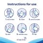 Vivactive Fragrance-Free Wet Wash Gloves 8 Pack - usage instructions