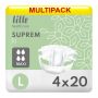 Multipack 4x Lille Healthcare Suprem Fit Maxi Large (3550ml) 20 Pack