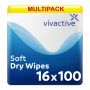 Multipack 16x Vivactive Soft Dry Wipes 100 Pack - mobile