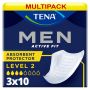 Multipack 3x TENA Men Active Fit Absorbent Protector Level 2 (450ml) 10 Pack