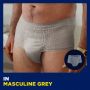 TENA Men Active Fit Pants Normal Grey Large/XL (850ml) 10 Pack - masculine grey