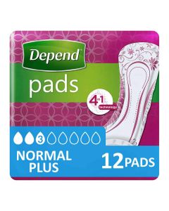 Depend Pads Normal Plus (366ml) 12 Pack - mobile