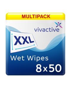 Multipack 8x Vivactive XXL Wet Wipes 50 Pack - mobile