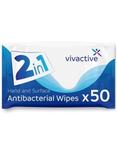 Vivactive Hand &amp; Surface Wipe - 50 Pack - Mobile