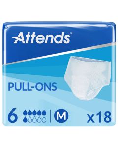 Attends Pull-Ons 6 Medium (1300ml) 18 Pack - mobile