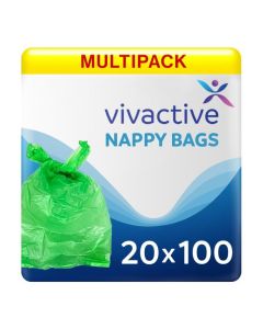 Multipack 20x Vivactive Extra Large Incontinence Nappy Disposal Bags - 100 Pack