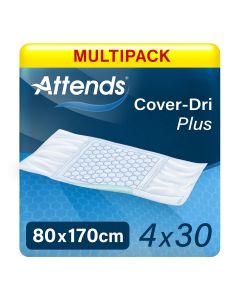 Multipack 4x Attends Cover Dri Plus 80x170 (1783ml) 30 Pack