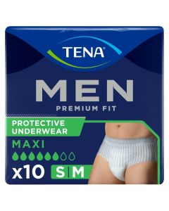 TENA Men Premium Fit Protective Underwear Small/Medium (1350ml) 10 Pack - mobile