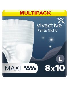 Multipack 8x Vivactive Pants Night Maxi Large (2300ml) 10 Pack