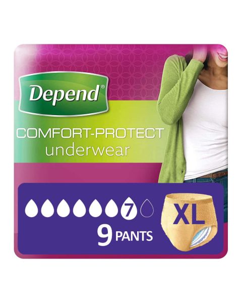 Depend Comfort-Protect Pants for Women XL (1979ml) 9 Pack