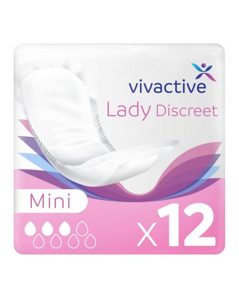 Vivactive Lady Discreet Mini Pads (320ml) 12 Pack