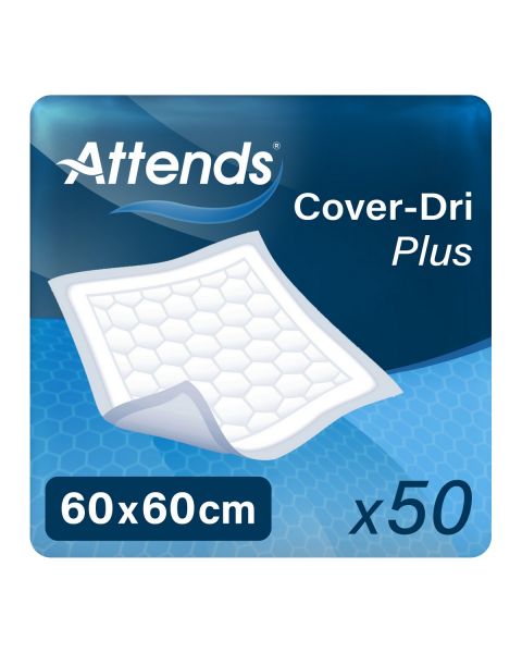 Attends Cover-Dri Plus 60x60cm (731ml) 50 Pack