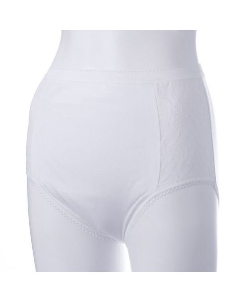 Ladies Washable Incontinence Lace Brief White (450ml) Large