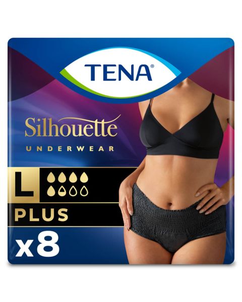 TENA Silhouette Plus Noir High Waist Pants Large (1010ml) 8 Pack