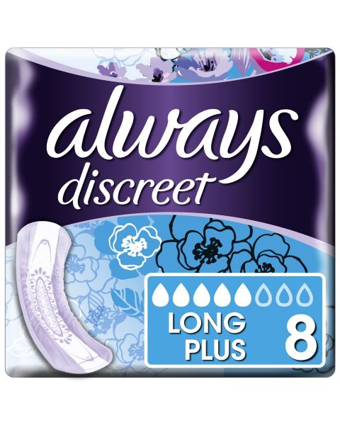 Always Discreet Pads Long Plus 8 Pack