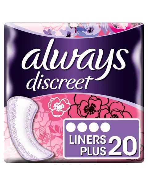 Always Discreet Liners Plus 20 Pack