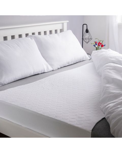 Washable Bed Pad White with Tuck-In Sides (4000ml) King Size