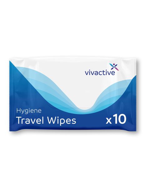 Vivactive Hygiene Travel Wet Wipes 10 Pack