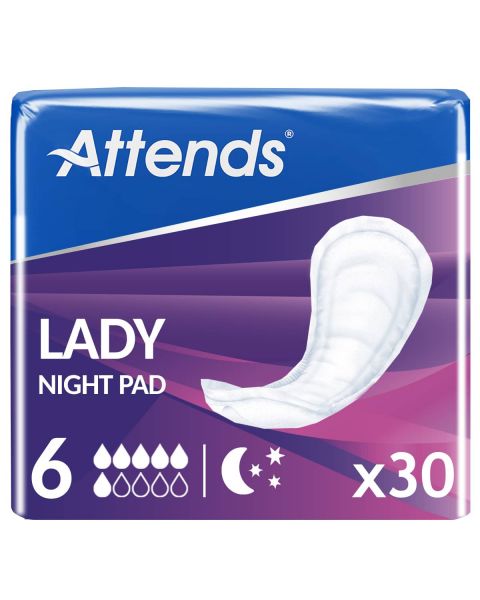 Attends Lady Night Pad 6 (1000ml) 30 Pack