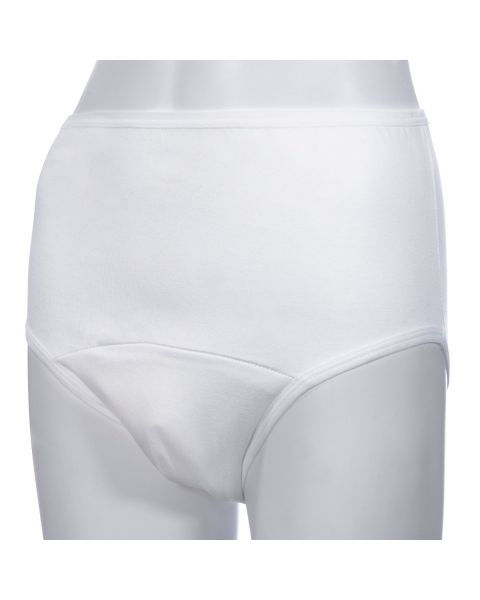 Ladies Washable Incontinence High Waist Brief White (280ml) Small