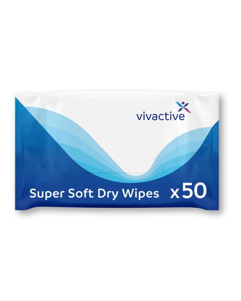 Vivactive Super Soft Dry Wipes 50 Pack