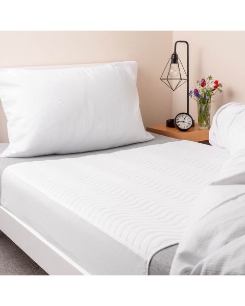 Washable Bed Pad White with Tuck-In Sides (3000ml) Single
